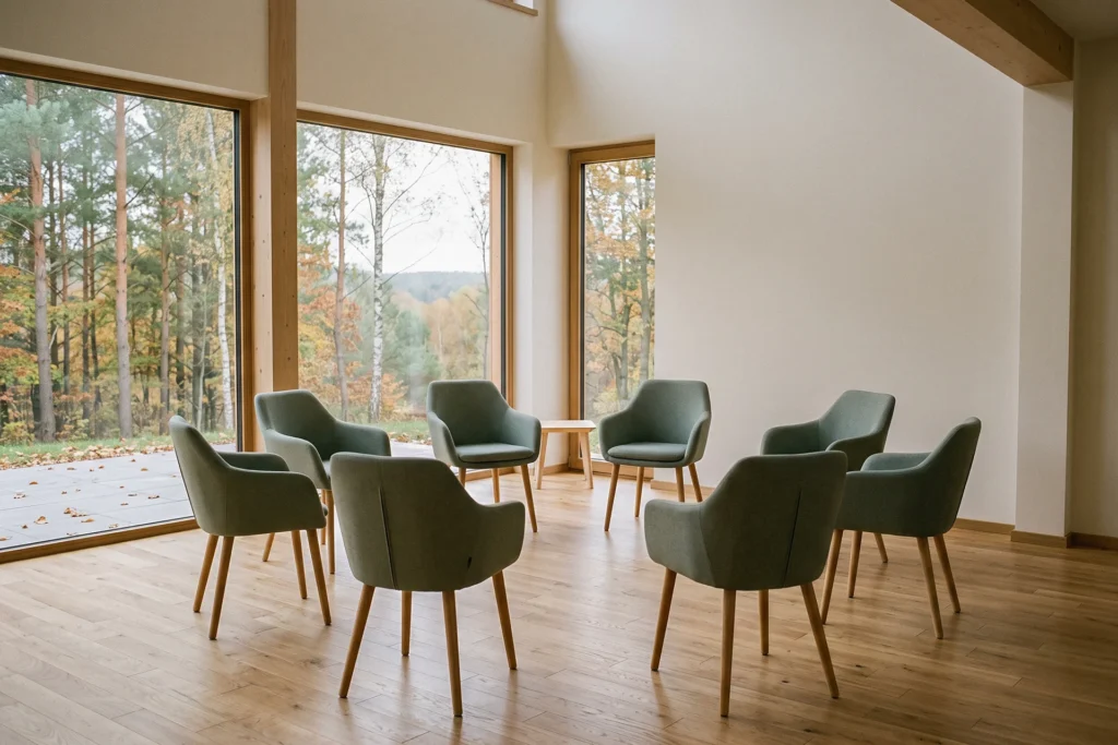 Sala terapii grupowej leczenia uzależnień